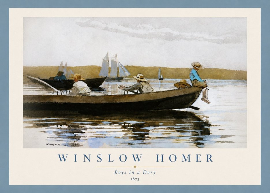 Winslow Homer Boys in a Dory II No6 - Plakat