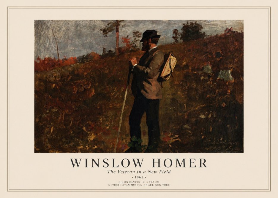 Winslow Homer The Veteran in a New Field No1 - Plakat
