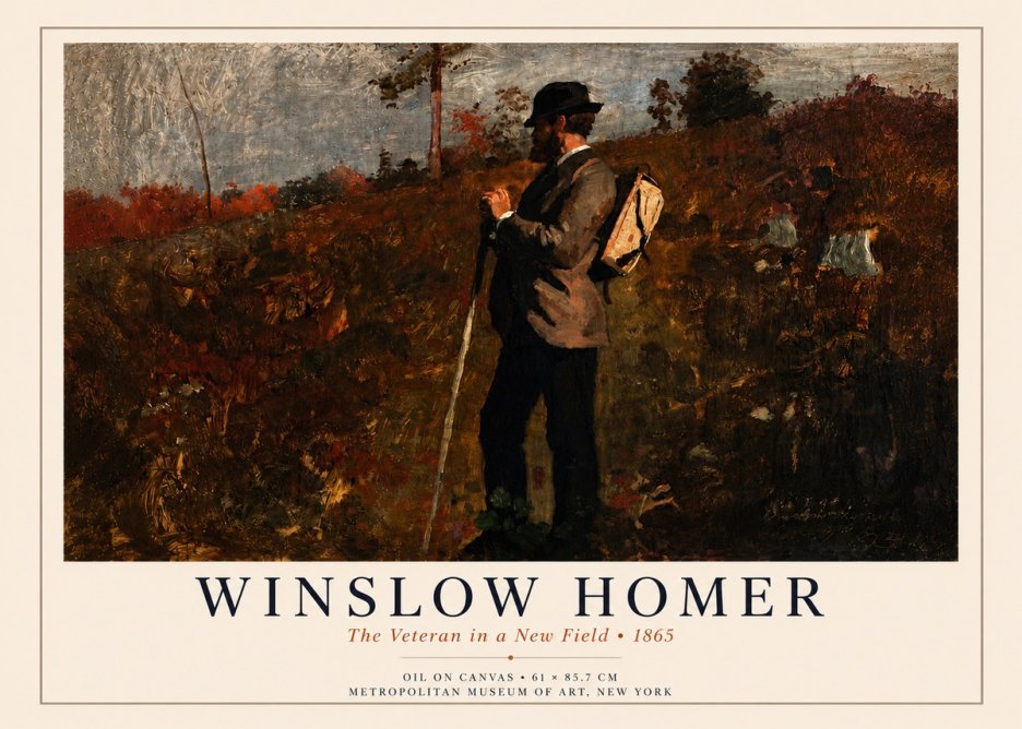 Winslow Homer The Veteran in a New Field No4 - Plakat