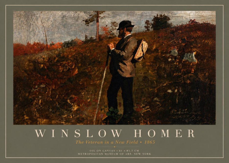 Winslow Homer The Veteran in a New Field No5 - Plakat