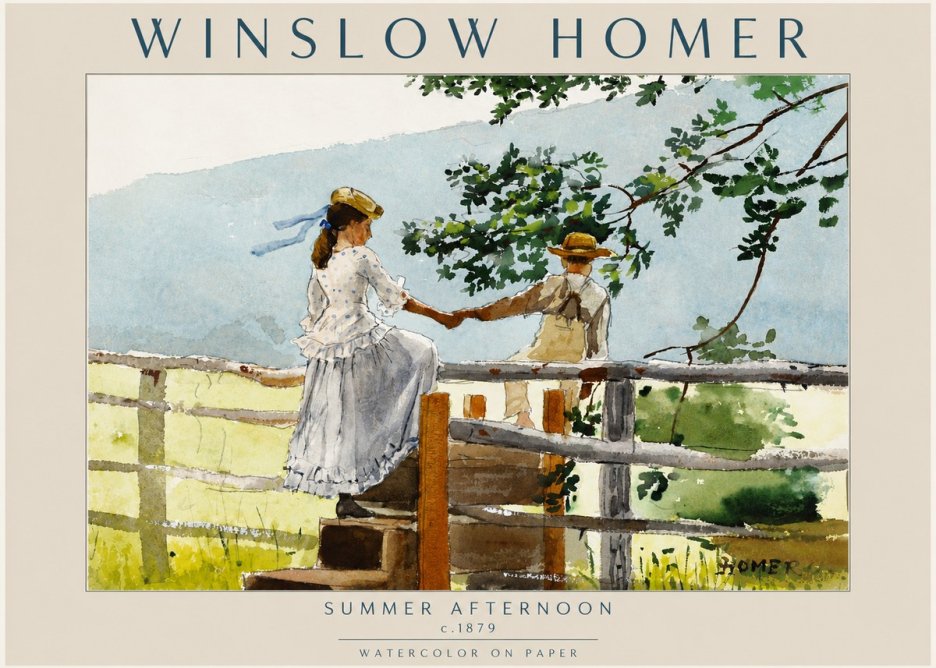 Winslow Homer Summer Afternoon No6 - Plakat
