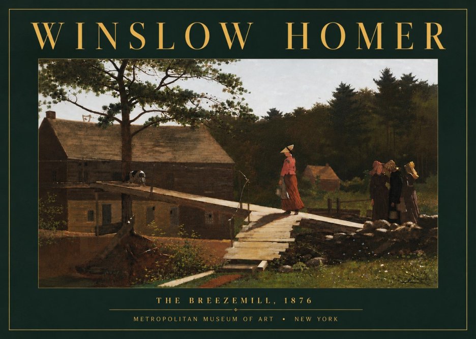Winslow Homer The Breezemill No6 - Plakat