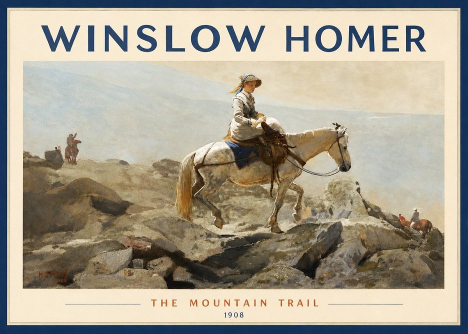 Winslow Homer The Mountain Trail No2 - Plakat