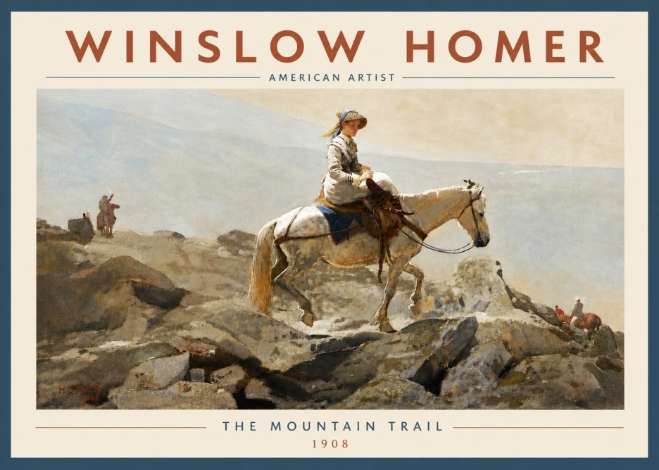 Winslow Homer The Mountain Trail No6 - Plakat