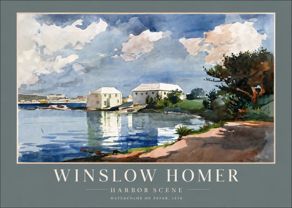 Winslow Homer Harbor Scene No6 - Plakat