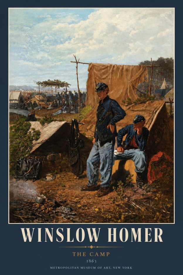 Winslow Homer The Camp No2 - Plakat
