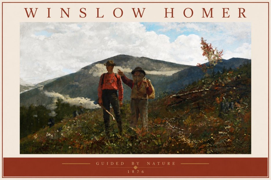 Winslow Homer The Two Guides No6 - Plakat