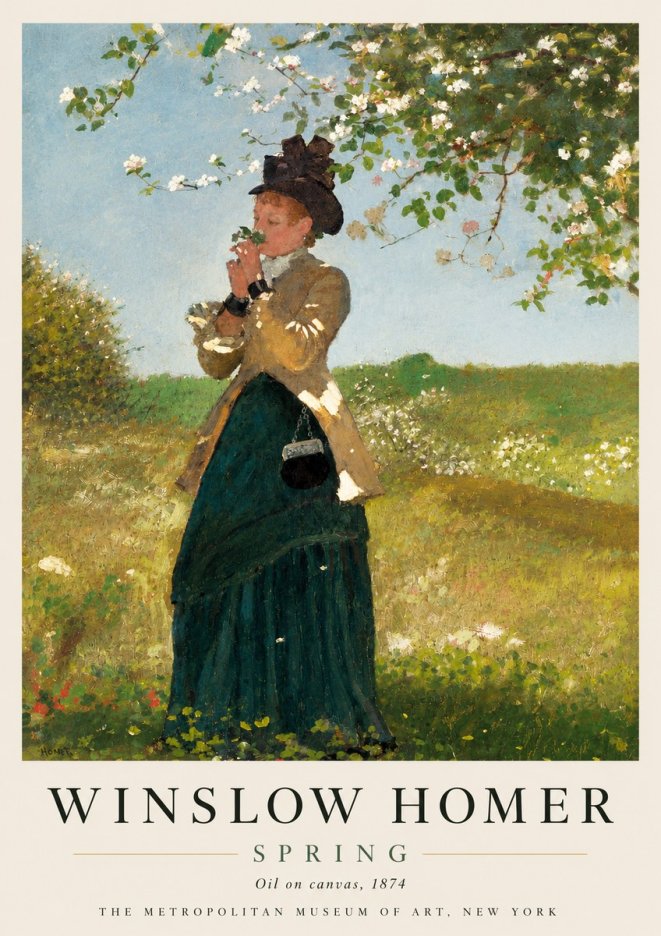 Winslow Homer Spring No4 - Plakat