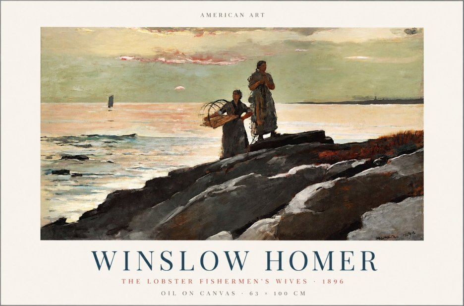 Winslow Homer The Lobster Fishermen's Wives No1 - Plakat