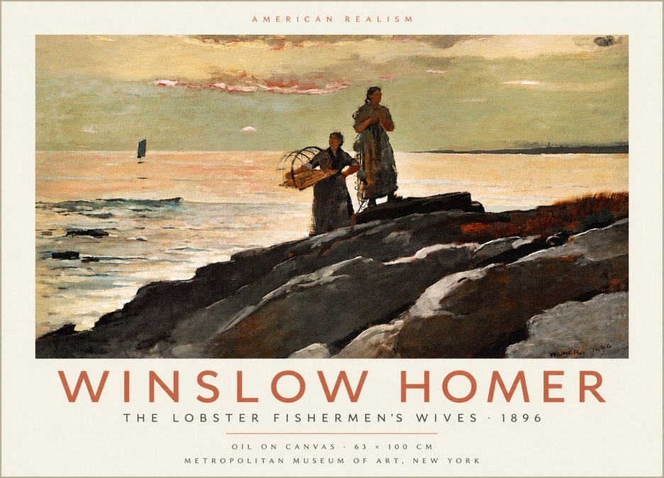 Winslow Homer The Lobster Fishermen's Wives No4 - Plakat