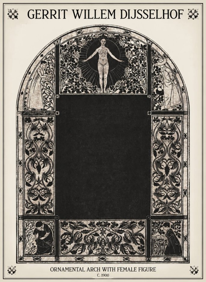 Gerrit Willem Dijsselhof Ornamental Composition - Design for a Printed Panel No2 - Plakat
