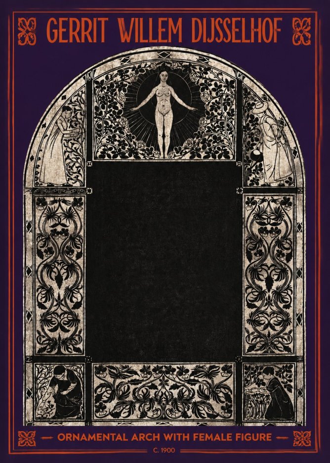 Gerrit Willem Dijsselhof Ornamental Composition - Design for a Printed Panel No5 - Plakat