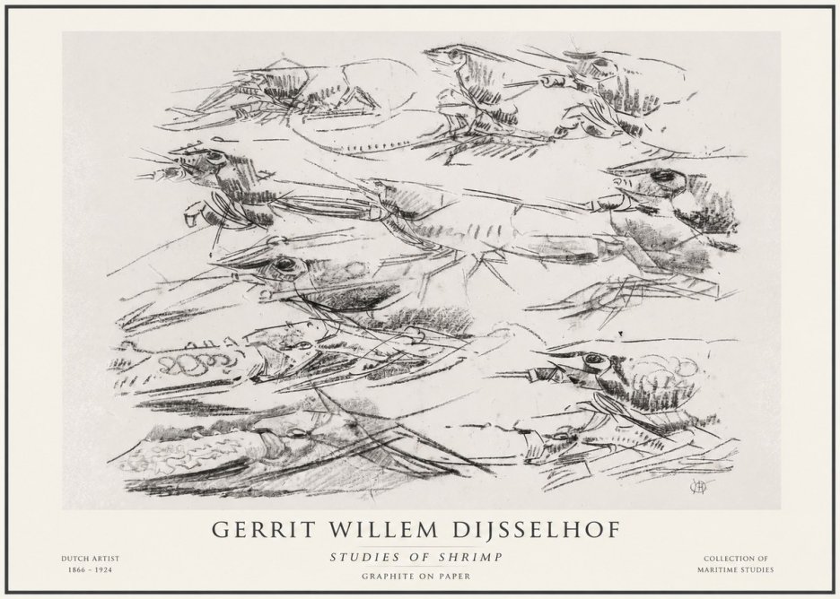 Gerrit Willem Dijsselhof Studies of Birds in Motion No6 - Plakat