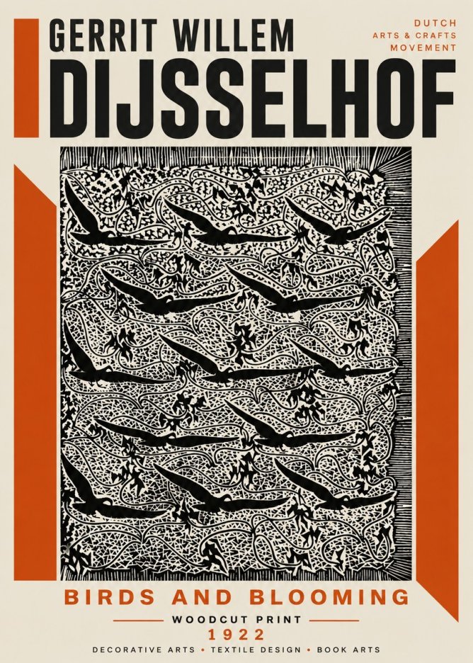 Gerrit Willem Dijsselhof Decorative Design No6 - Plakat