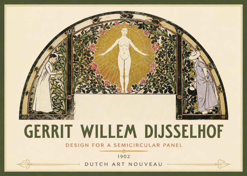 Gerrit Willem Dijsselhof Nature's Awakening No3 - Plakat