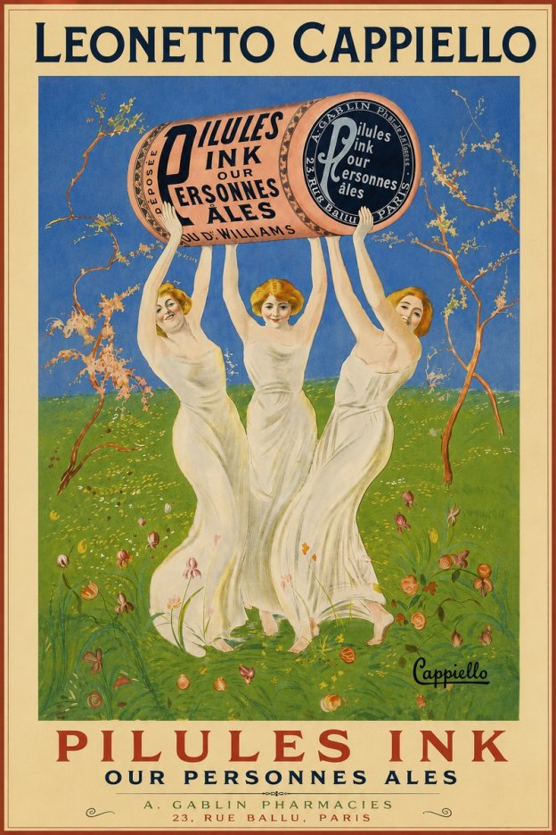 Leonetto Cappiello Pilules Ink Our Personnes Ales No4 - Plakat