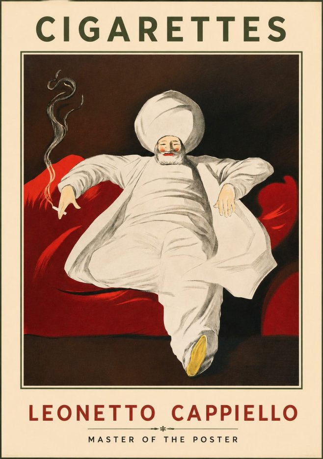 Leonetto Cappiello Cigarettes No2 - Plakat