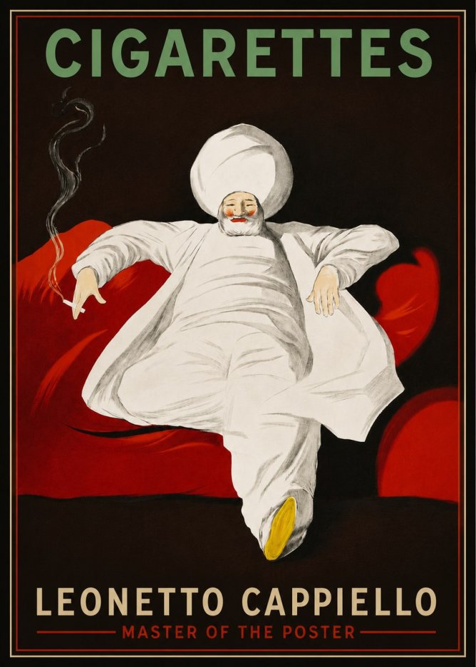 Leonetto Cappiello Cigarettes No3 - Plakat