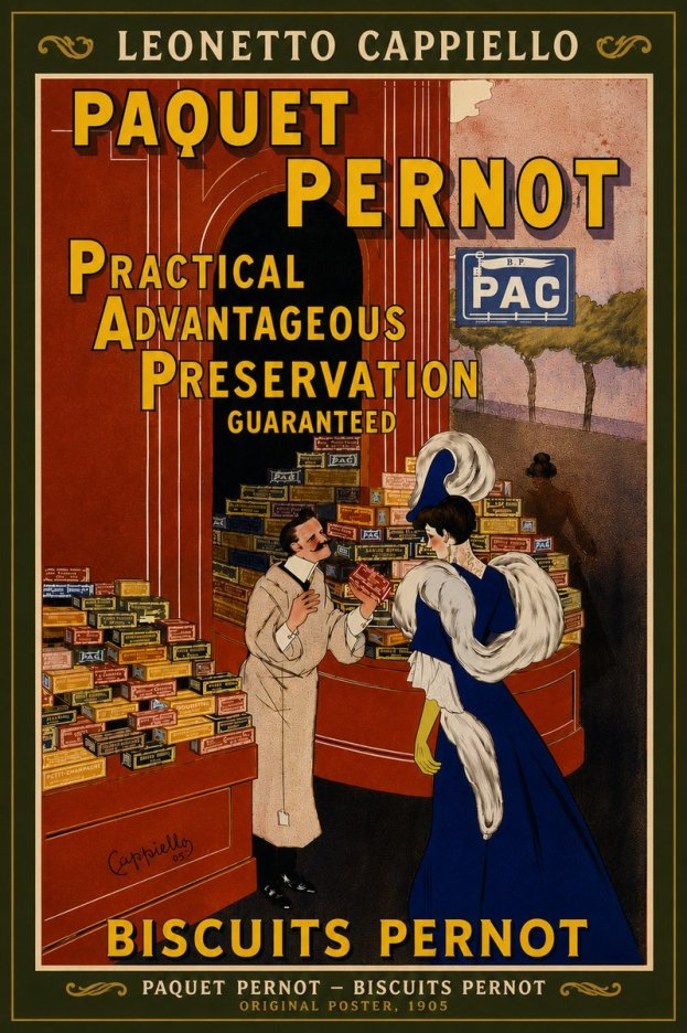 Leonetto Cappiello Paquet Pernot – Biscuits Pernot No6 - Plakat