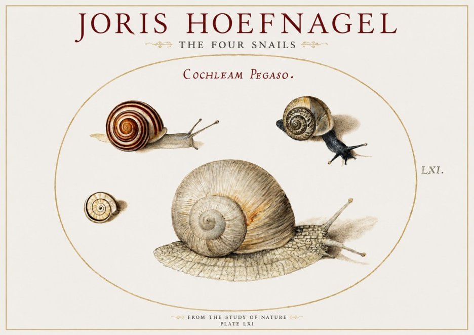 Joris Hoefnagel The Four Snails No1 - Plakat