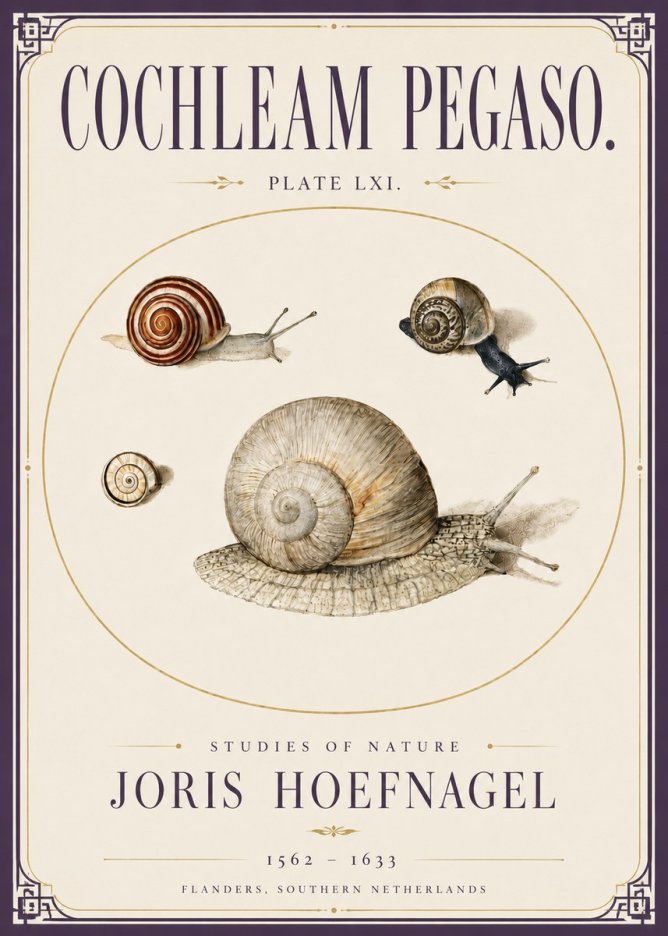Joris Hoefnagel The Four Snails No5 - Plakat