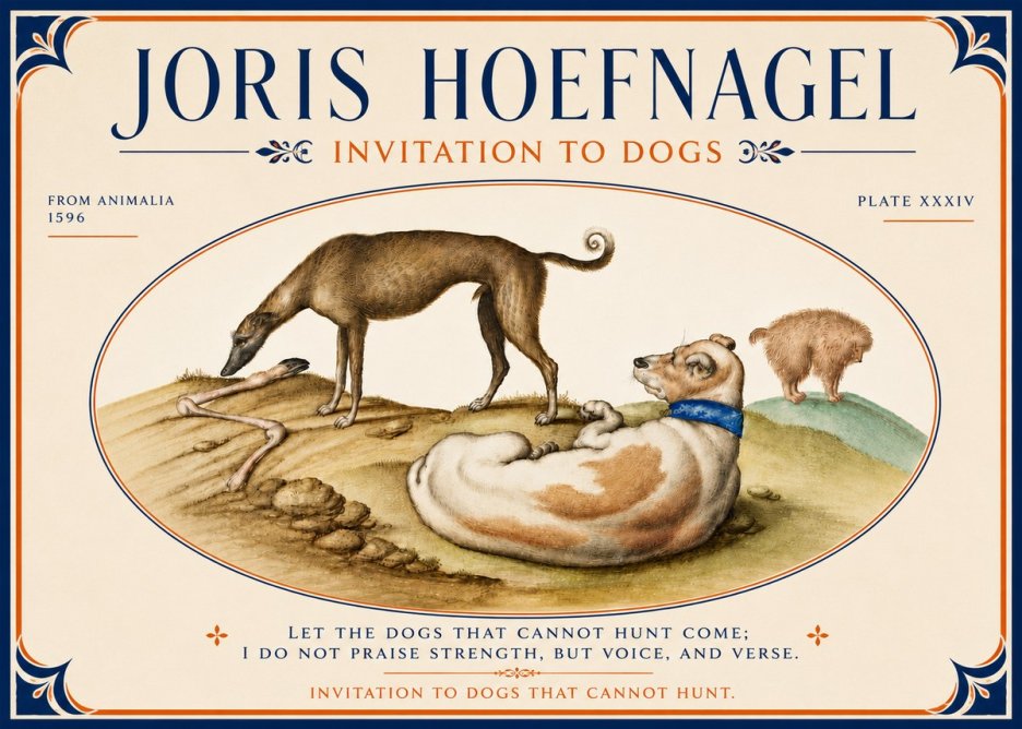 Joris Hoefnagel Invitation to Dogs No6 - Plakat