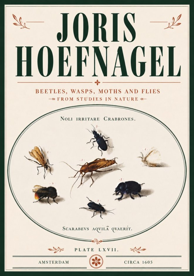 Joris Hoefnagel Scarabeus Aqvilä Qvaerit. No6 - Plakat