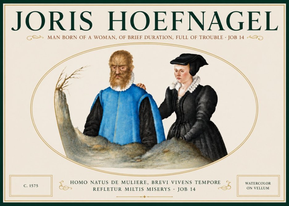 Joris Hoefnagel Homo Natus De Muliere, Brevi Vivens Tempore Refletur Miltis Miserys · Job 14 No5 - Plakat