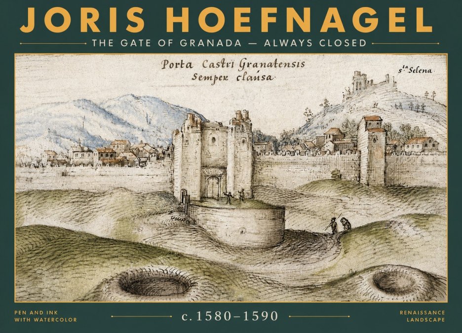 Joris Hoefnagel The Gate of Granada - Always Closed No5 - Plakat