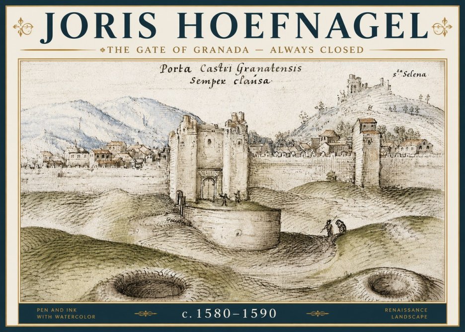Joris Hoefnagel The Gate of Granada - Always Closed No6 - Plakat