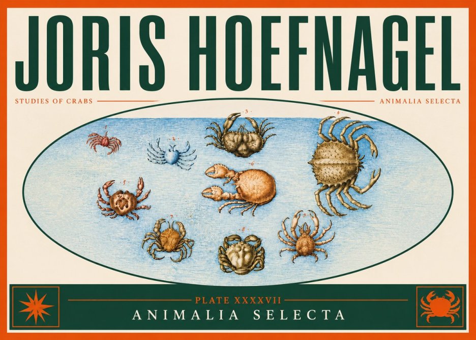 Joris Hoefnagel Studies of Crabs No4 - Plakat
