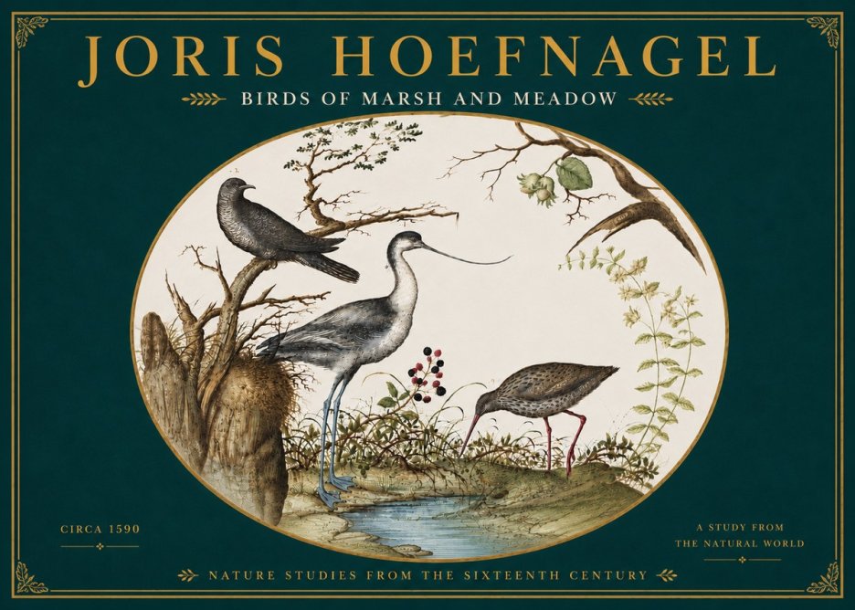 Joris Hoefnagel Birds of Marsh and Meadow No6 - Plakat