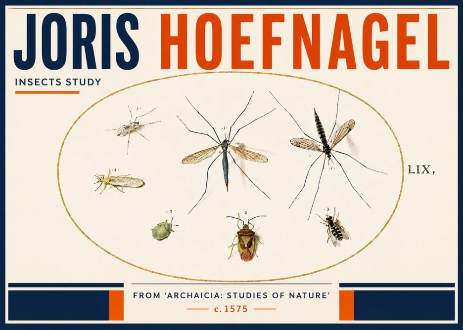 Joris Hoefnagel Insects Study I No4 - Plakat
