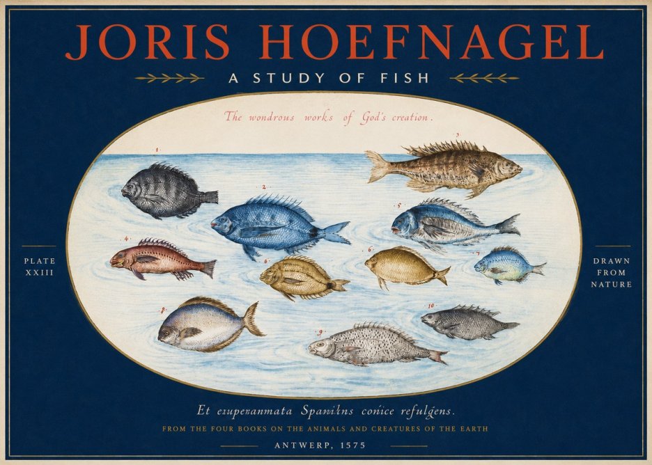 Joris Hoefnagel A Study of Fish No2 - Plakat