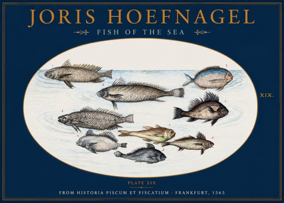 Joris Hoefnagel Fish of the Sea No2 - Plakat
