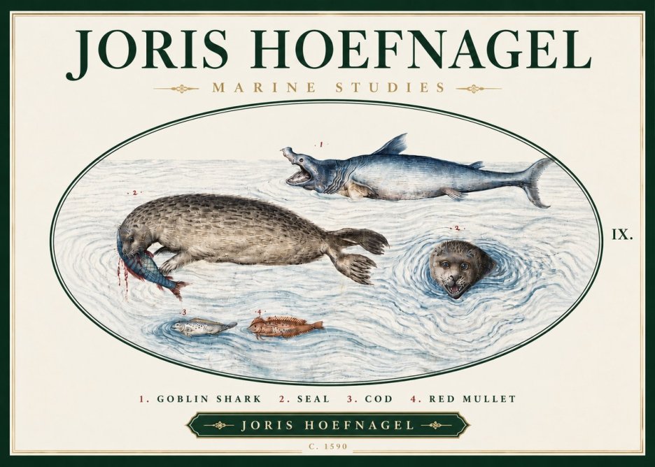 Joris Hoefnagel Marine Studies No3 - Plakat