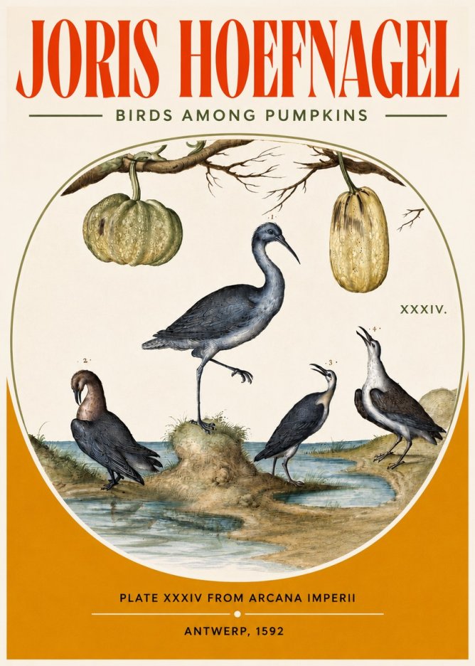 Joris Hoefnagel Birds and Fruits No4 - Plakat