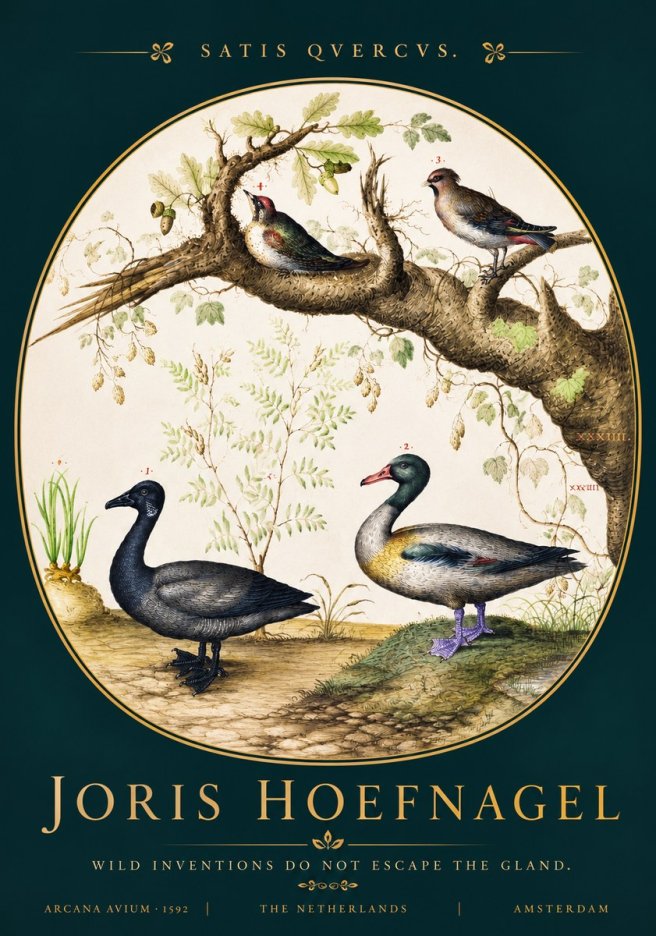 Joris Hoefnagel Satis Quercus. Birds of the Marsh No4 - Plakat