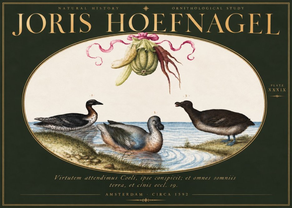 Joris Hoefnagel Ornithological Study No3 - Plakat