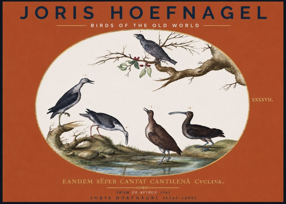 Joris Hoefnagel Birds of the Old World No2 - Plakat