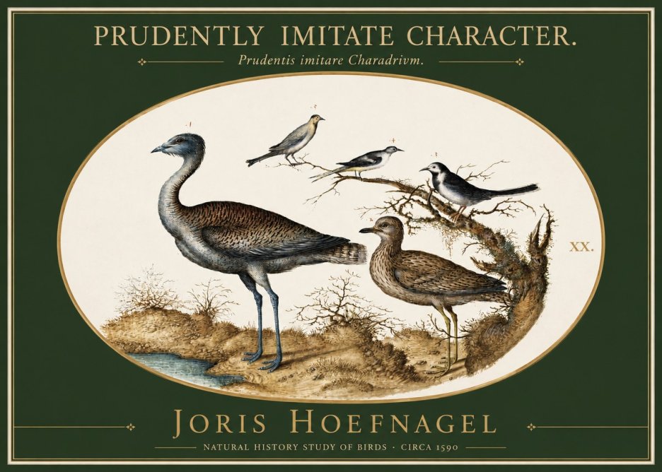 Joris Hoefnagel Prudently Imitate Character. No2 - Plakat