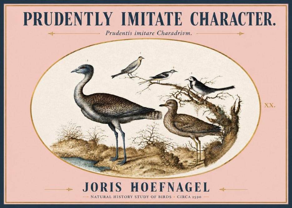 Joris Hoefnagel Prudently Imitate Character. No3 - Plakat