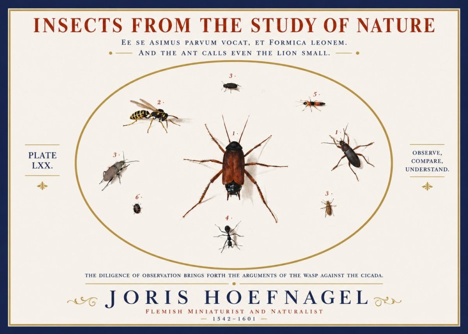 Joris Hoefnagel Insects from the Study of Nature No3 - Plakat