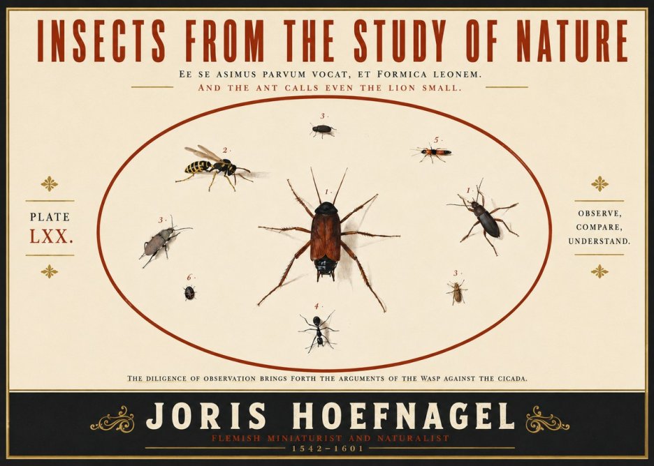 Joris Hoefnagel Insects from the Study of Nature No4 - Plakat