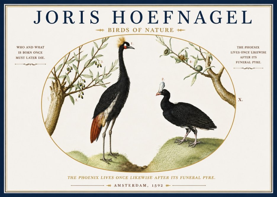 Joris Hoefnagel Birds of Nature No3 - Plakat