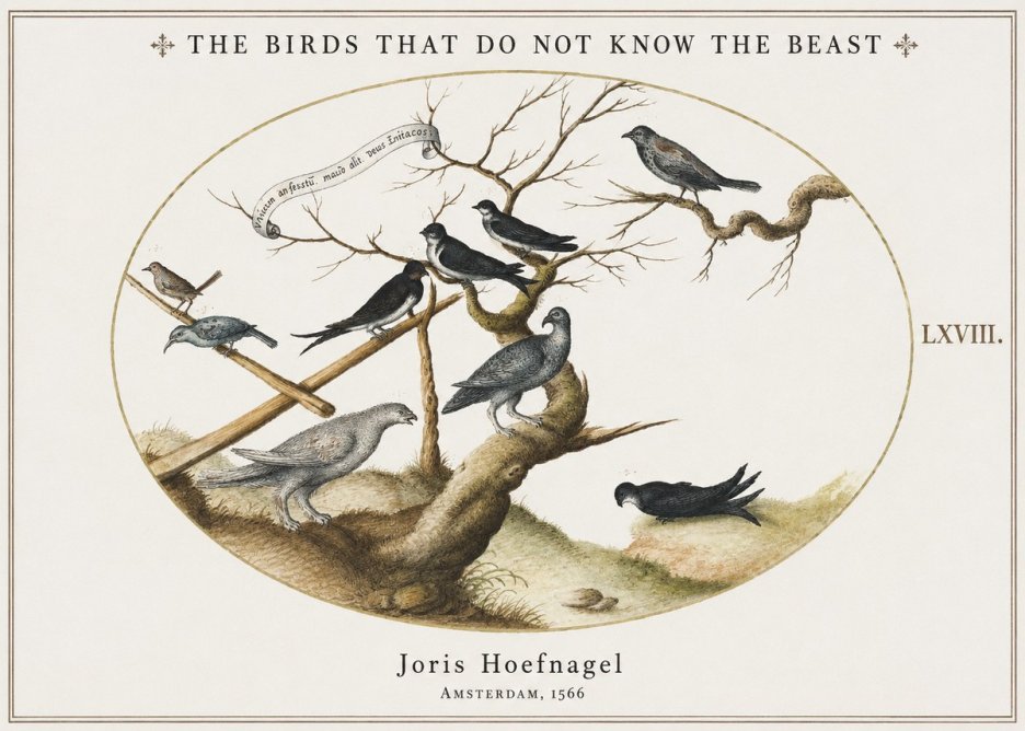 Joris Hoefnagel Birds Study No2 - Plakat