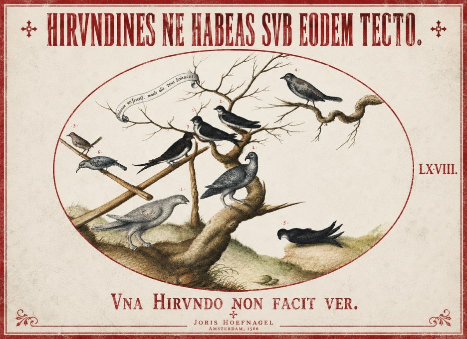 Joris Hoefnagel Birds Study No3 - Plakat