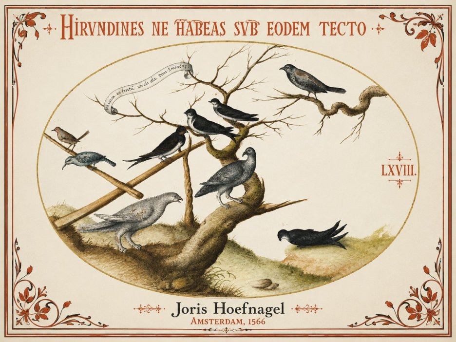 Joris Hoefnagel Birds Study No4 - Plakat