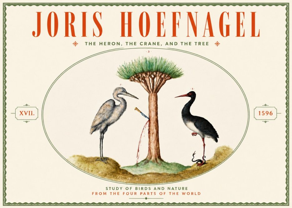Joris Hoefnagel The Heron, the Crane, and the Tree No6 - Plakat