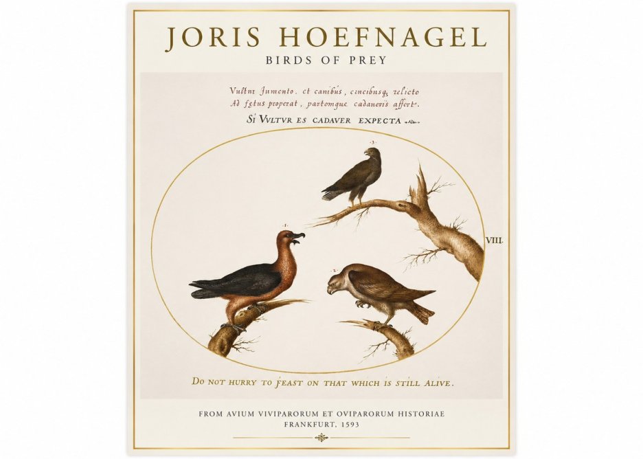 Joris Hoefnagel Birds of Prey No1 - Plakat